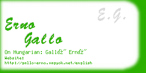 erno gallo business card